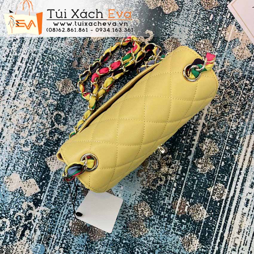 Túi Xách Chanel Flap Bag Siêu Cấp Màu Vàng Đẹp M2411.