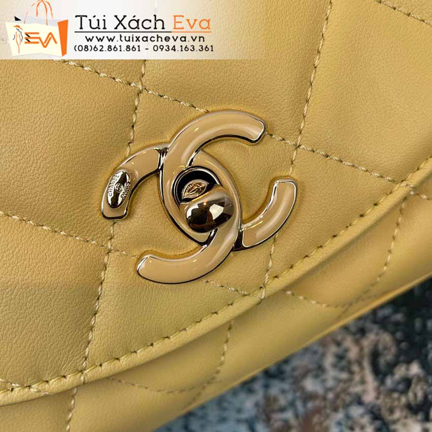 Túi Xách Chanel Flap Bag Siêu Cấp Màu Vàng Đẹp M2411.