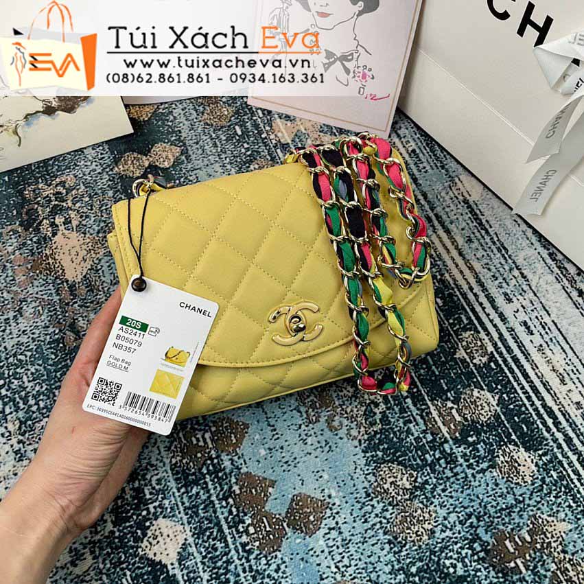 Túi Xách Chanel Flap Bag Siêu Cấp Màu Vàng Đẹp M2411.