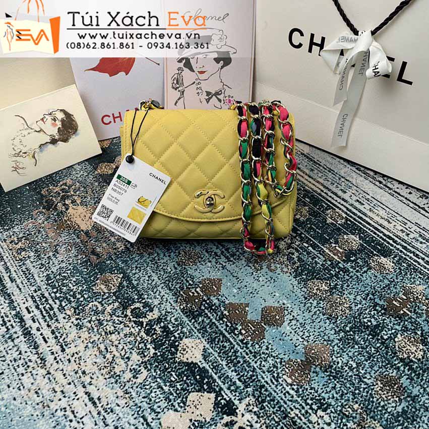Túi Xách Chanel Flap Bag Siêu Cấp Màu Vàng Đẹp M2411.