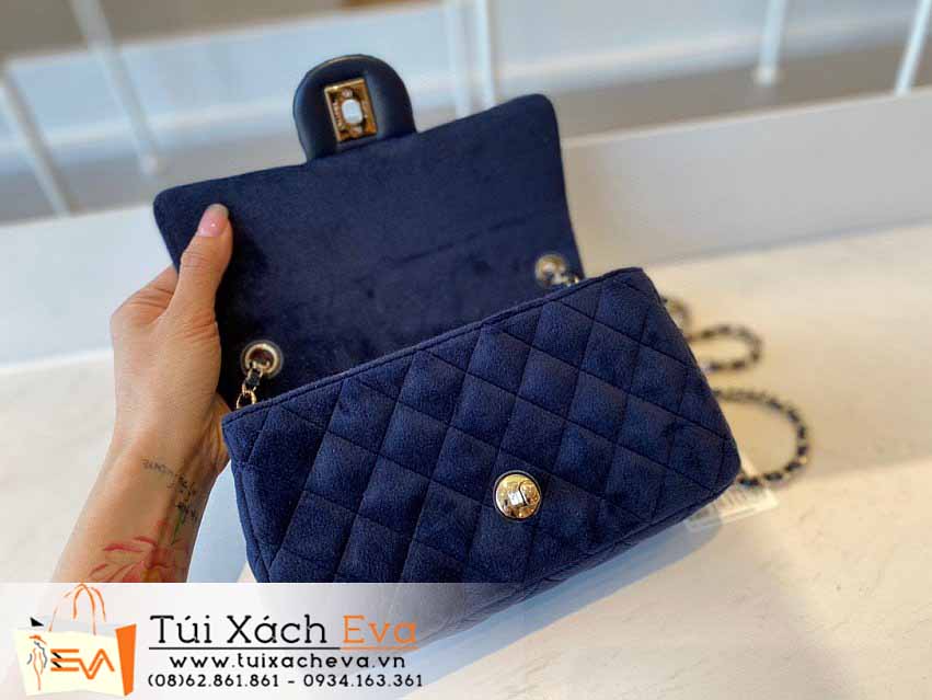 Túi Xách Chanel Flap Bag Siêu Cấp Màu Xanh Đẹp M1786.