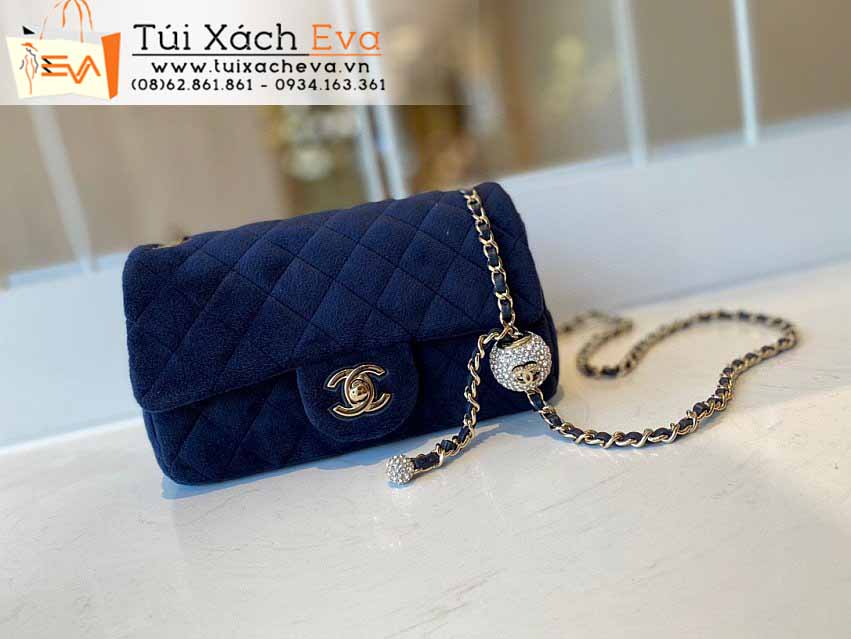 Túi Xách Chanel Flap Bag Siêu Cấp Màu Xanh Đẹp M1786.