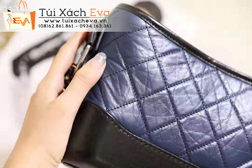 Túi Xách Chanel Gabrielle Hobo Bag Siêu Cấp Màu Xanh Phối Đen Đep.
