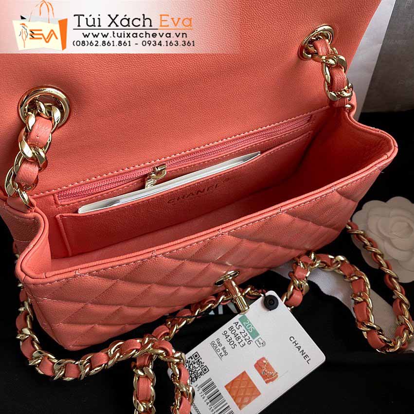 Túi Xách Chanel Mini Classic Flap Bag Siêu Cấp Màu Cam Đẹp M2326.