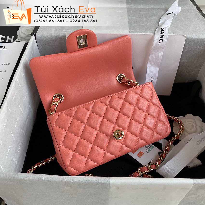 Túi Xách Chanel Mini Classic Flap Bag Siêu Cấp Màu Cam Đẹp M2326.