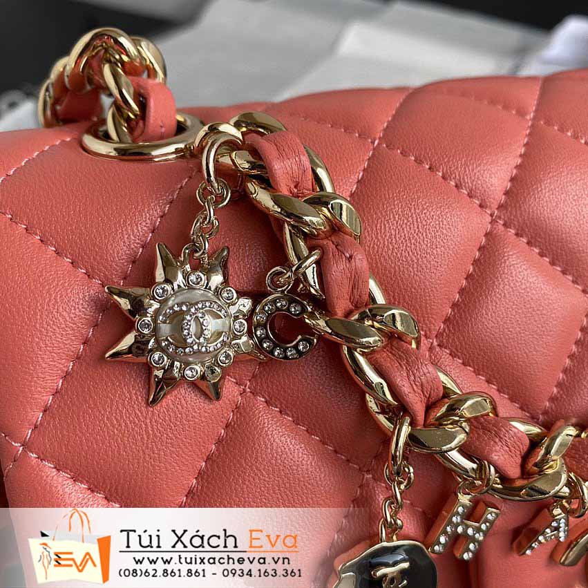 Túi Xách Chanel Mini Classic Flap Bag Siêu Cấp Màu Cam Đẹp M2326.