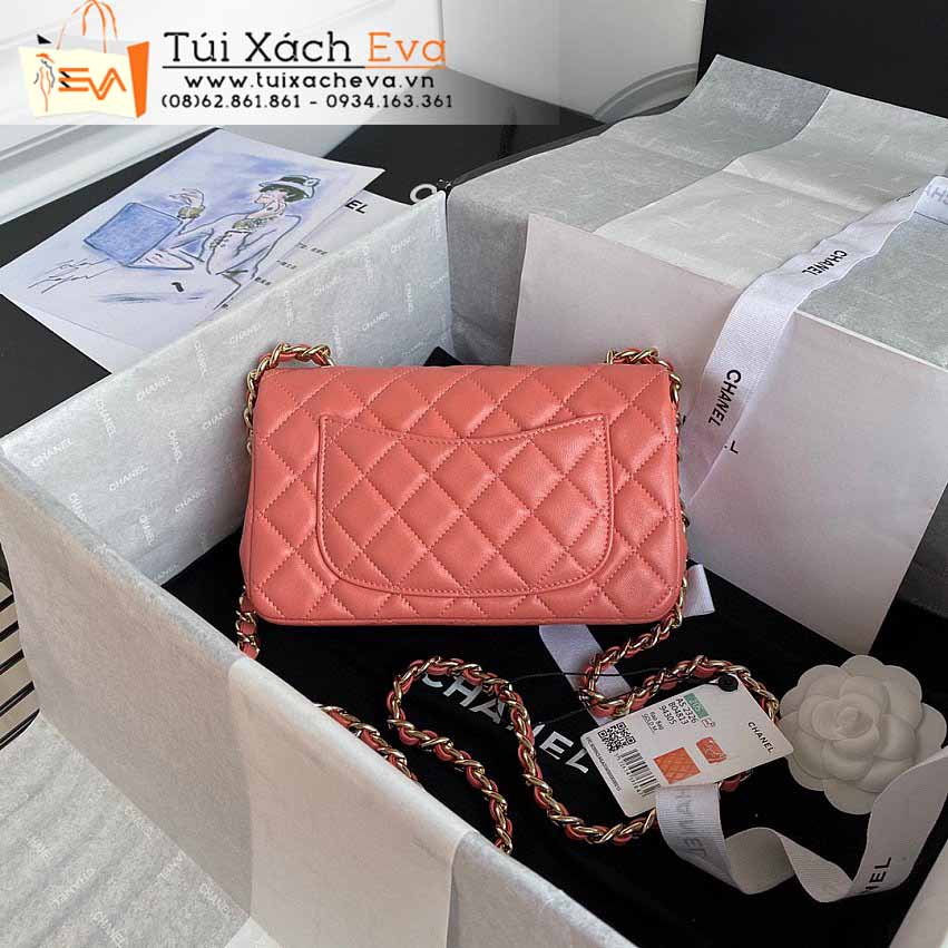 Túi Xách Chanel Mini Classic Flap Bag Siêu Cấp Màu Cam Đẹp M2326.