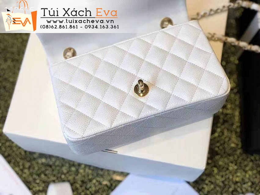 Túi Xách Chanel Mini Classic Flap Bag Siêu Cấp Màu Trắng Đẹp.