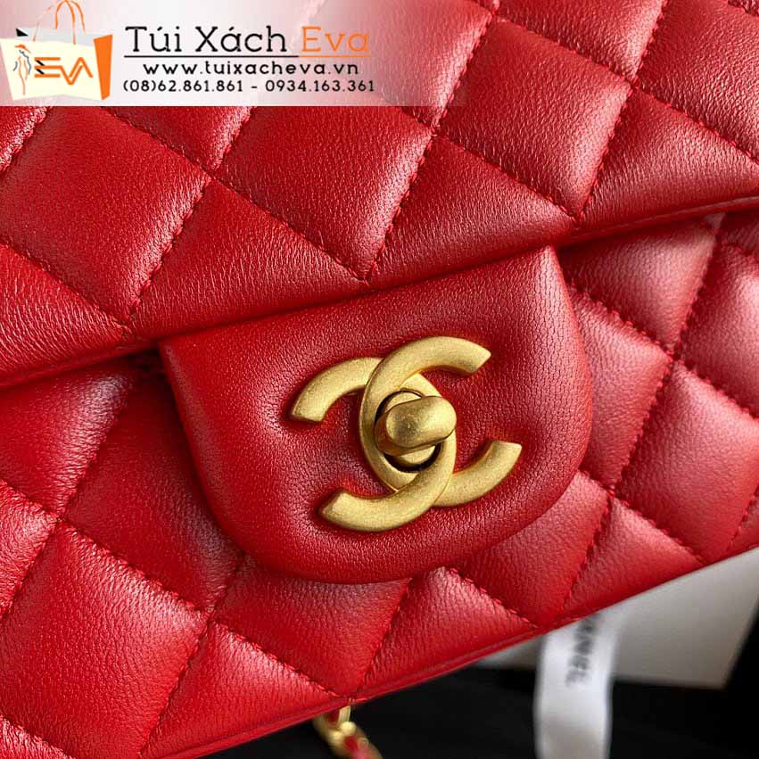 Túi Xách Chanel Mini Classic Flap Bag Siêu Cấp Màu Đỏ Đẹp M2431.