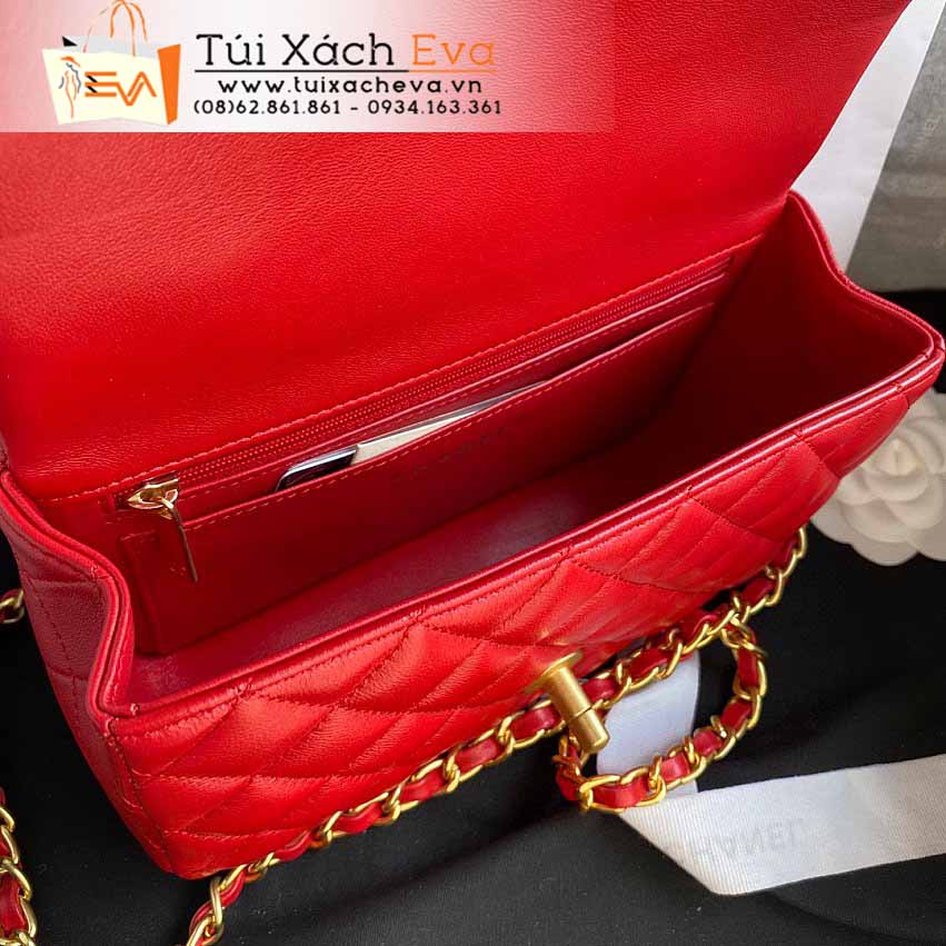 Túi Xách Chanel Mini Classic Flap Bag Siêu Cấp Màu Đỏ Đẹp M2431.