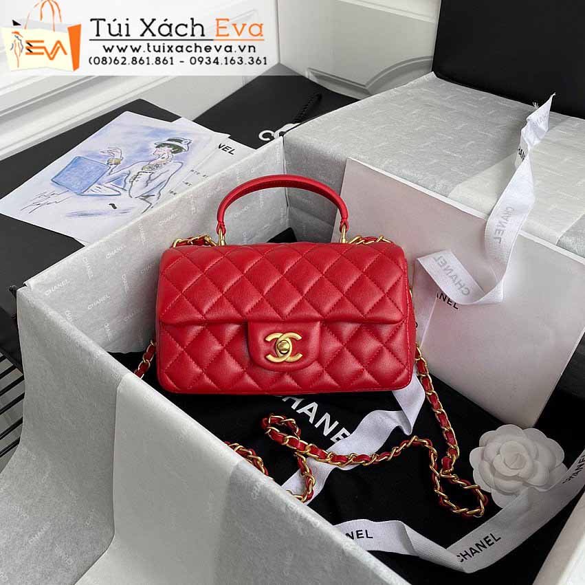 Túi Xách Chanel Mini Classic Flap Bag Siêu Cấp Màu Đỏ Đẹp M2431.