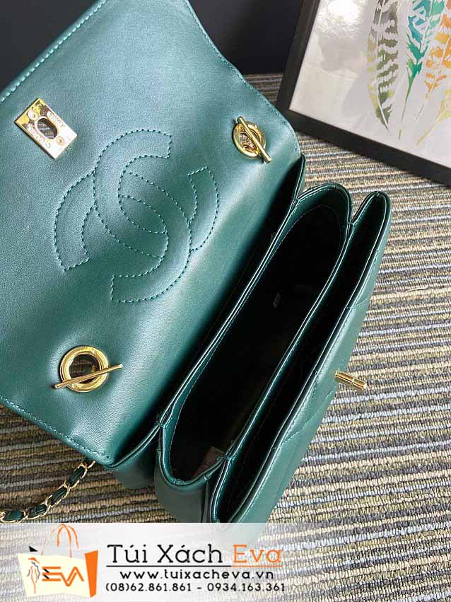 Túi Xách Chanel Small Flap Bag Siêu Cấp Màu Xanh Lá Đẹp M92236.