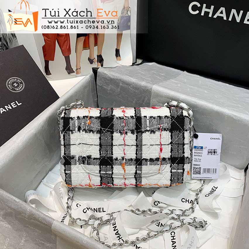 Túi Xách Chanel Tweed Mini Flap Bag Siêu Cấp Màu Trắng Đẹp M69900.