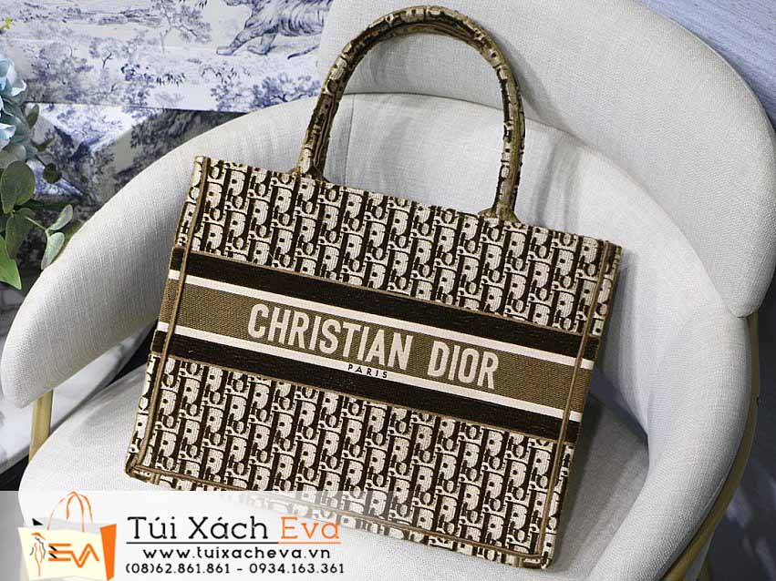 Túi Xách Dior Book Tote Bag Siêu Cấp Màu Nâu Đẹp M1286.