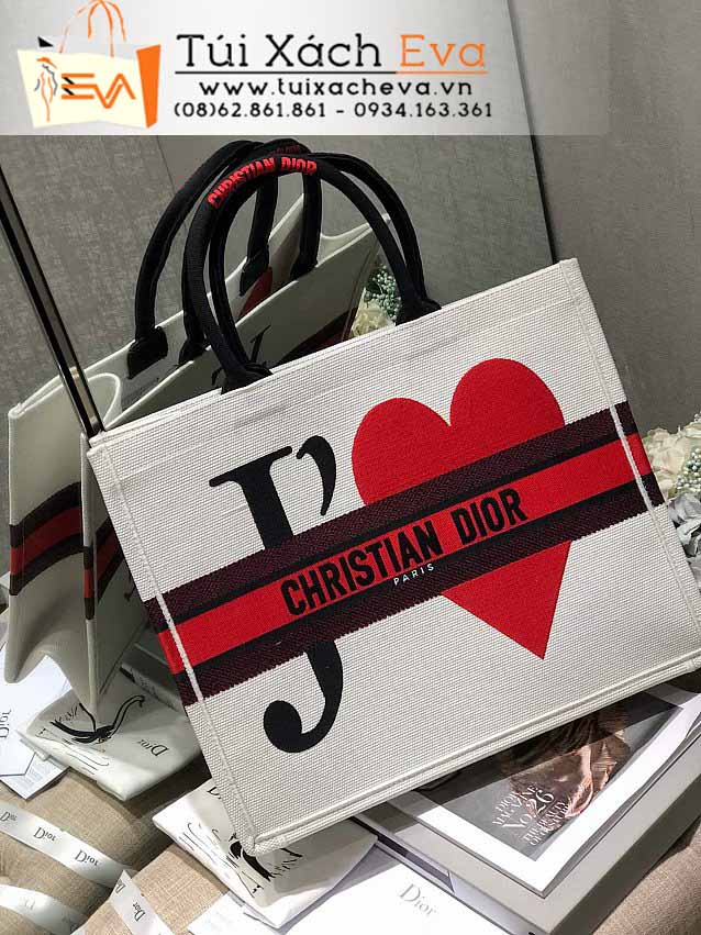 Túi Xách Dior Book Tote Bag Siêu Cấp Màu Trắng Đẹp M1286.