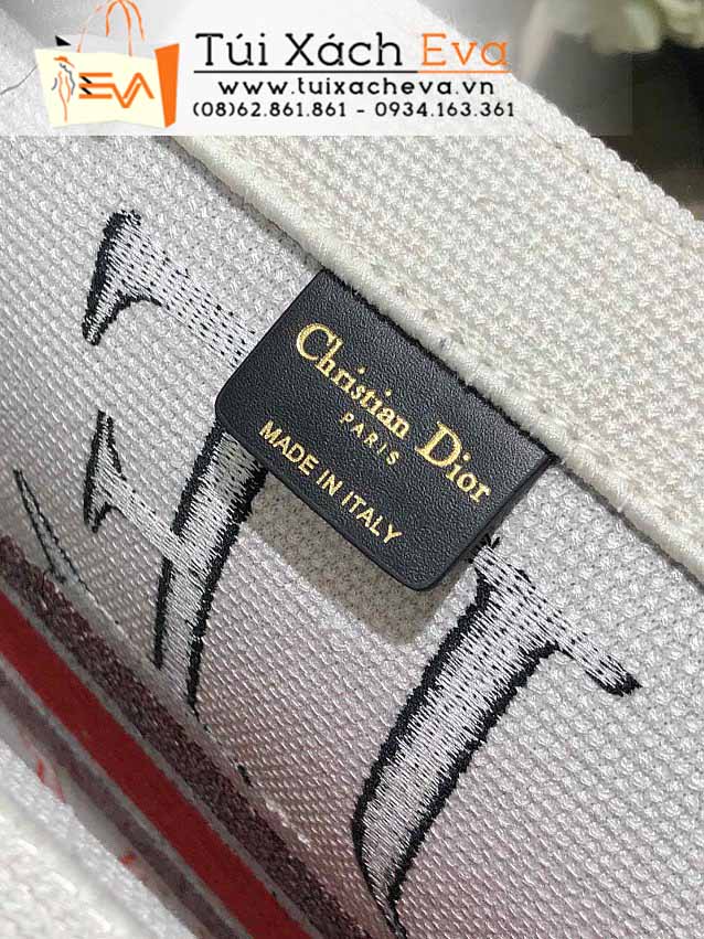 Túi Xách Dior Book Tote Bag Siêu Cấp Màu Trắng Đẹp M1286.