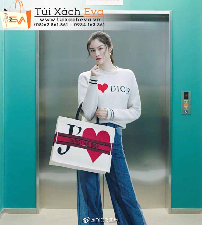 Túi Xách Dior Book Tote Bag Siêu Cấp Màu Trắng Đẹp M1286.