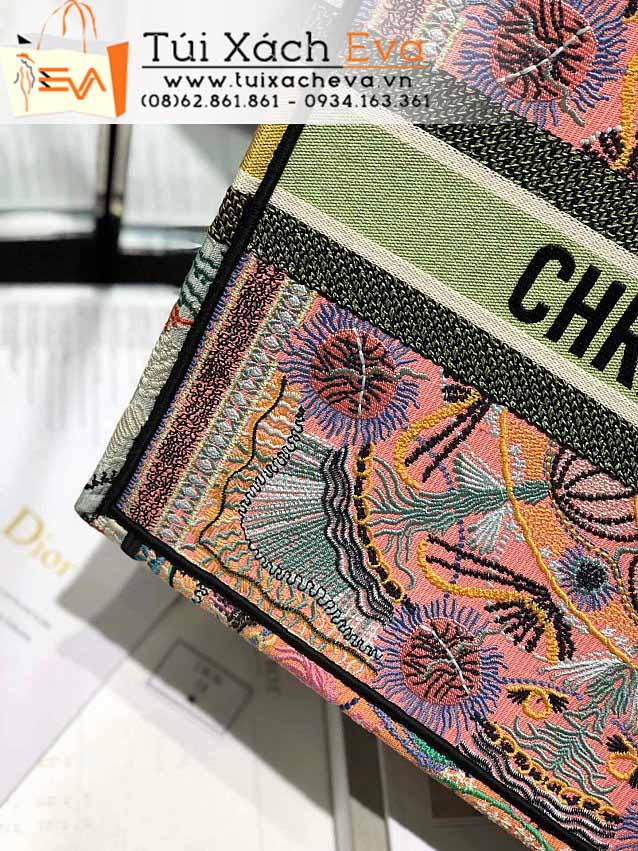 Túi Xách Dior Book Tote Bag Siêu Cấp Màu Xanh Lá Đẹp M1286.