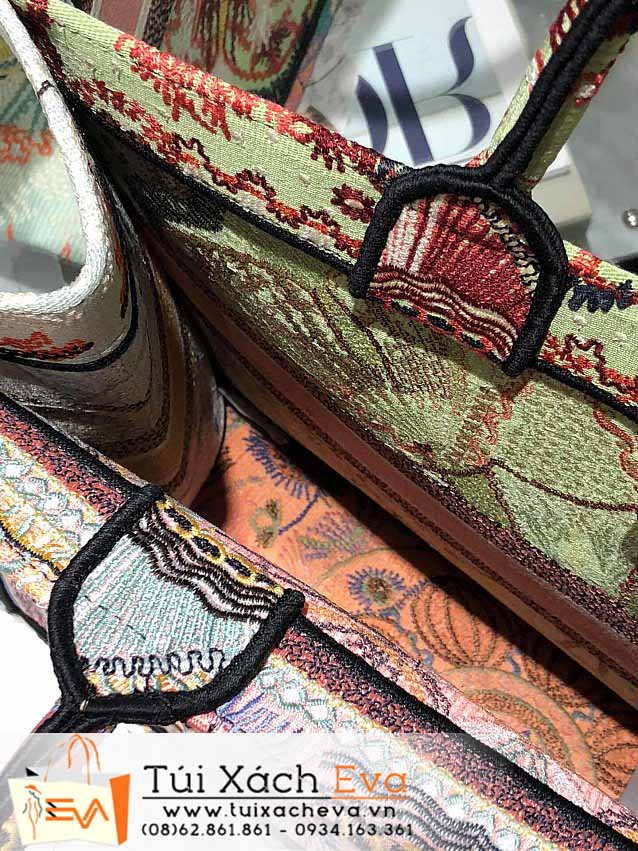 Túi Xách Dior Book Tote Bag Siêu Cấp Màu Xanh Lá Đẹp M1286.