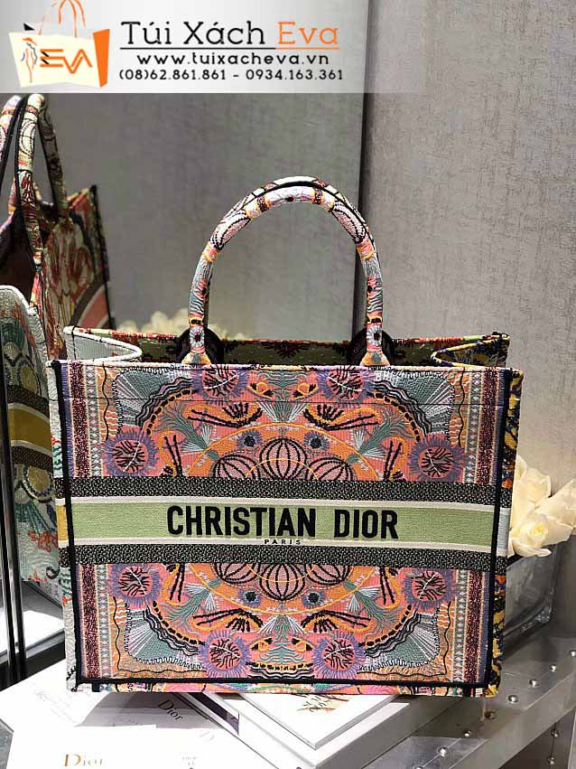 Túi Xách Dior Book Tote Bag Siêu Cấp Màu Xanh Lá Đẹp M1286.