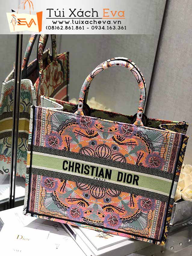 Túi Xách Dior Book Tote Bag Siêu Cấp Màu Xanh Lá Đẹp M1286.