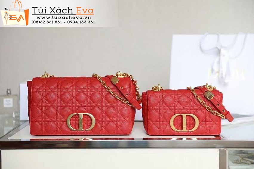 Túi Xách Dior Caro Bag Siêu Cấp Màu Đỏ Đẹp.