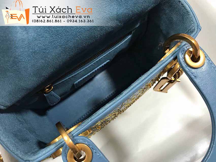 Túi Xách Dior Lady Bag Siêu Cấp Màu Xanh Đẹp M44501.