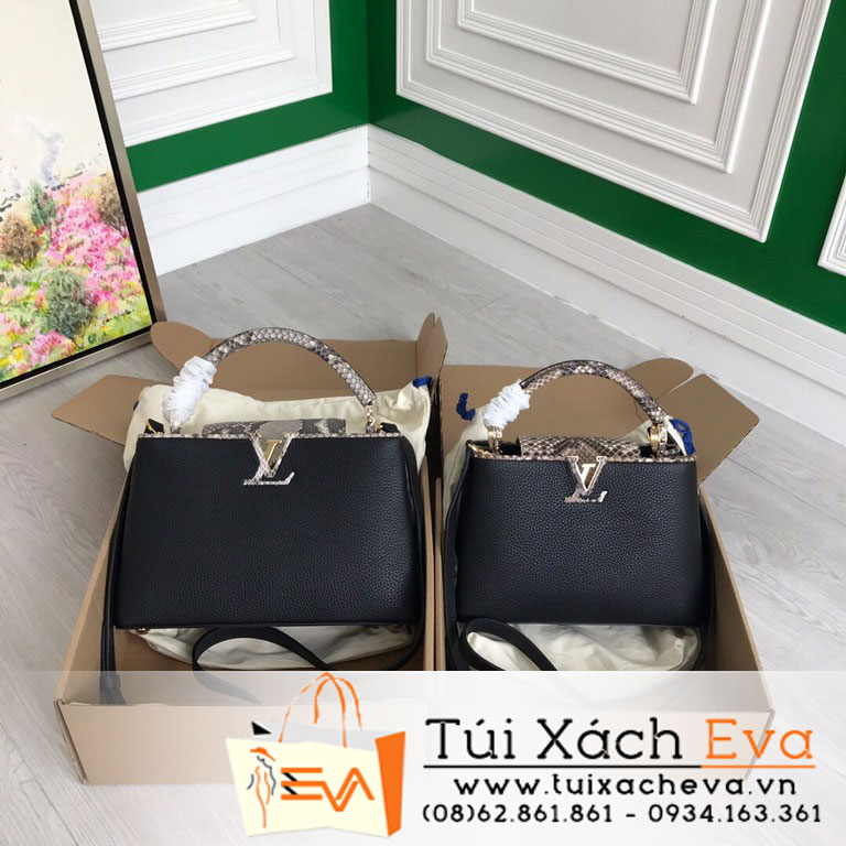 Túi Xách Lv  Capucines Bb Siêu Cấp Màu Đen N95509