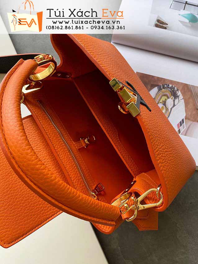 Túi Xách LV Capucines Bag Siêu Cấp Màu Cam Đẹp M53963.