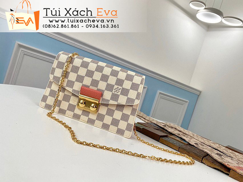 Túi Xách LV Croisette Bag Siêu Cấp Màu Trắng Sọc Caro Đẹp M60358.