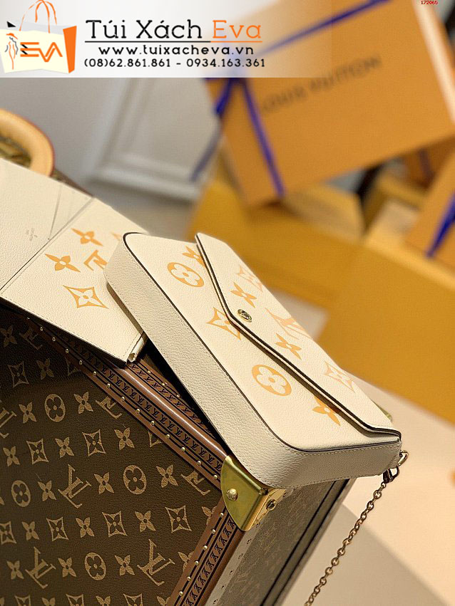 Túi Xách LV Felicie Pochette Bag Siêu Cấp Màu Vàng Đẹp M80498.