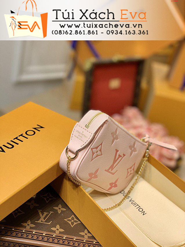 Túi Xách Lv Mini Pochette Accessoires Bag Siêu Cấp Màu Hồng Đẹp M80501.