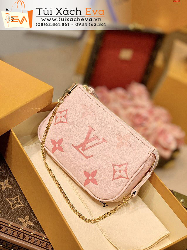 Túi Xách Lv Mini Pochette Accessoires Bag Siêu Cấp Màu Hồng Đẹp M80501.