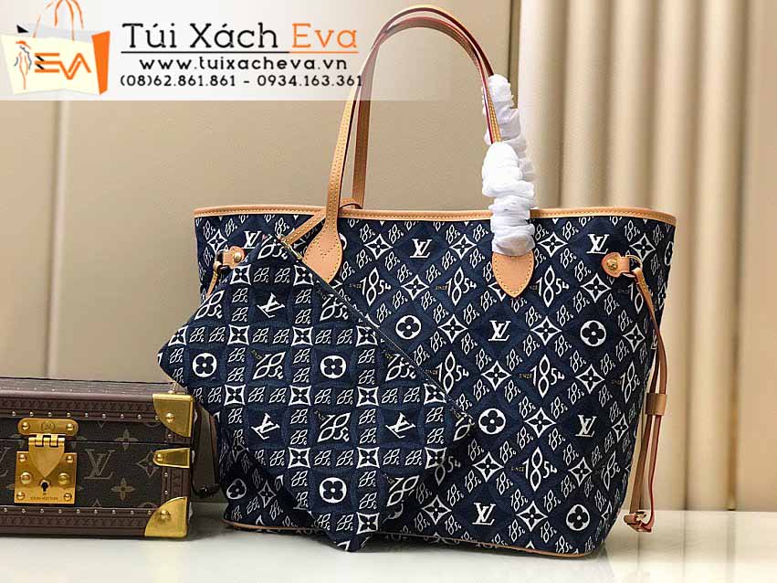 Túi Xách LV Neverfull Bag Siêu Cấp Màu Xanh Đẹp M57484.