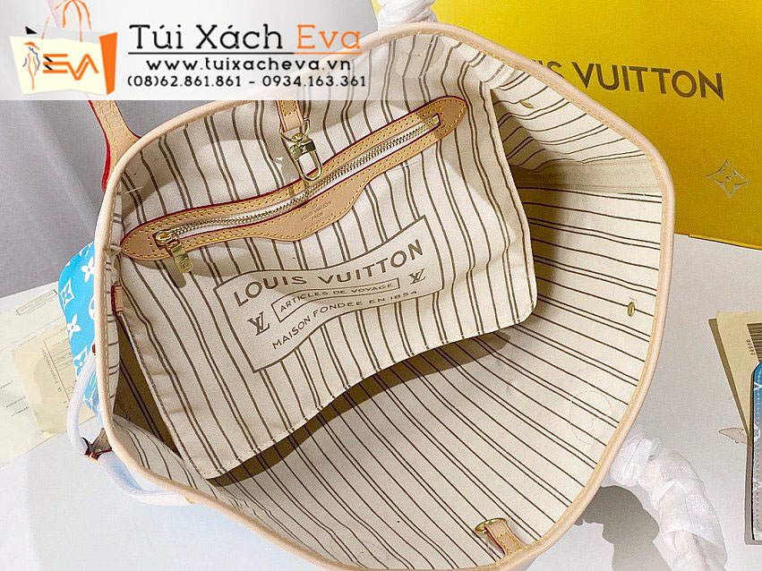 Túi Xách LV Neverfull Bag Siêu Cấp Màu Xanh Đẹp M41605.