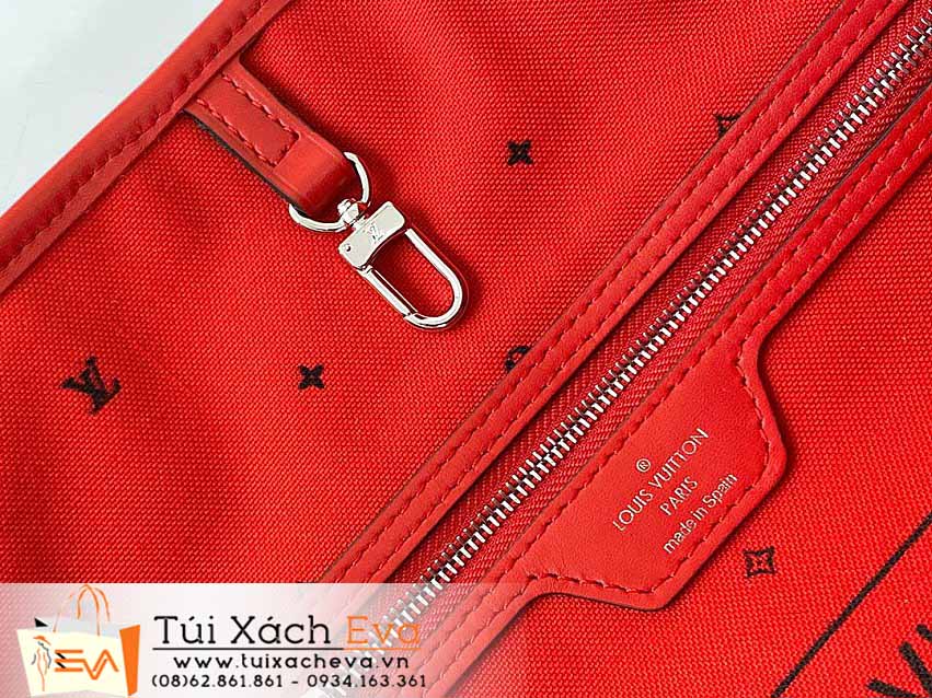 Túi Xách LV Neverfull Bag Siêu Cấp Màu Đỏ Phối Hồng Đẹp M45127.