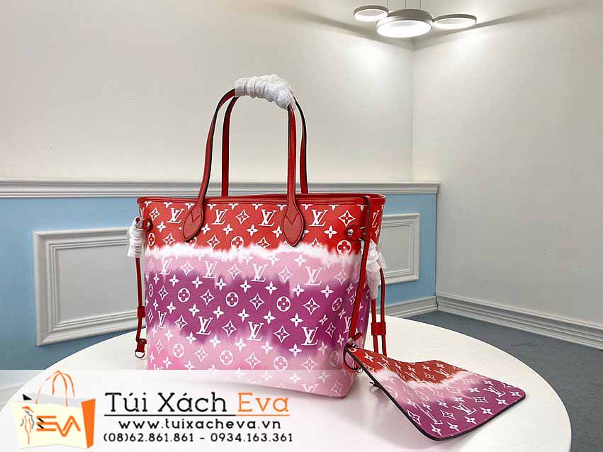 Túi Xách LV Neverfull Bag Siêu Cấp Màu Đỏ Phối Hồng Đẹp M45127.