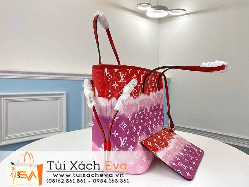 Túi Xách LV Neverfull Bag Siêu Cấp Màu Đỏ Phối Hồng Đẹp M45127.