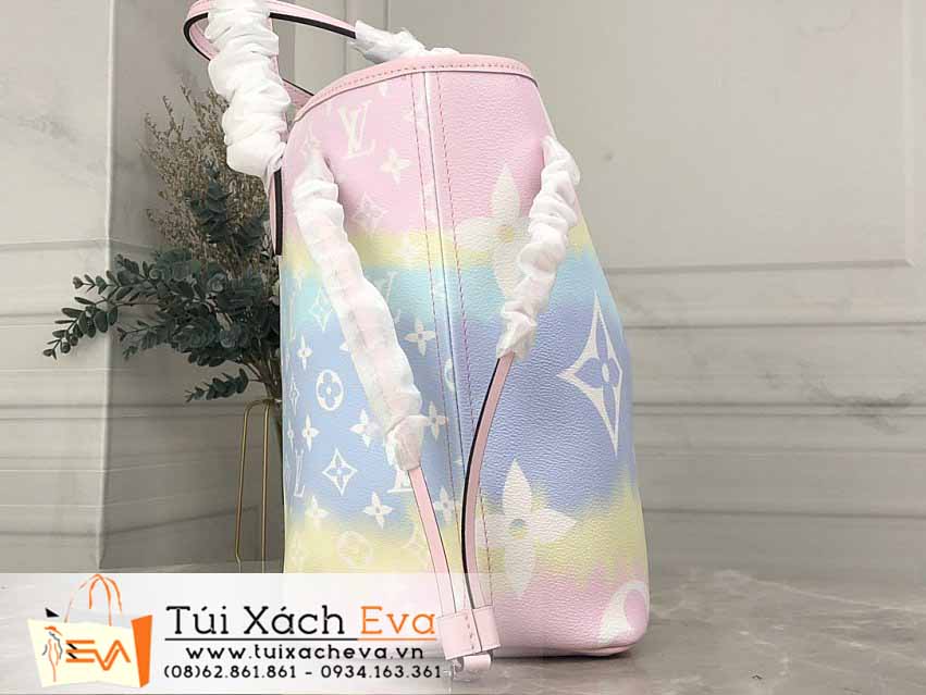 Túi Xách LV Neverfull Bag Siêu Vip Màu Xanh Phối Đẹp M45128.