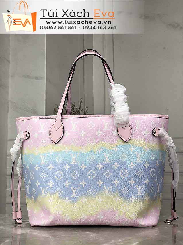Túi Xách LV Neverfull Bag Siêu Vip Màu Xanh Phối Đẹp M45128.