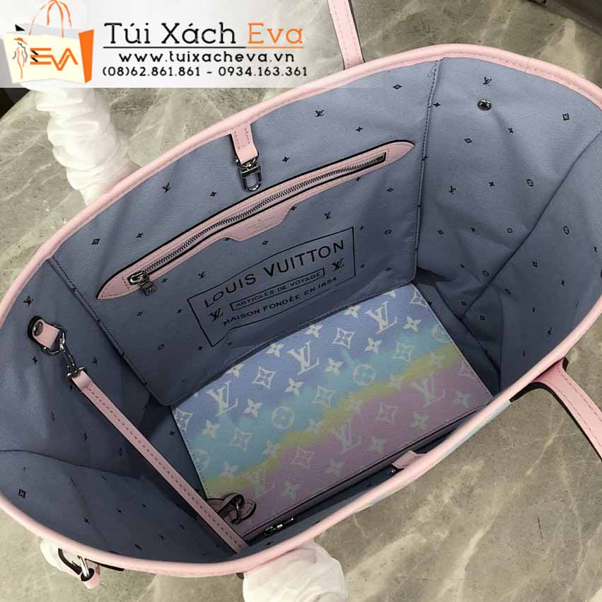 Túi Xách LV Neverfull Bag Siêu Vip Màu Xanh Phối Đẹp M45128.