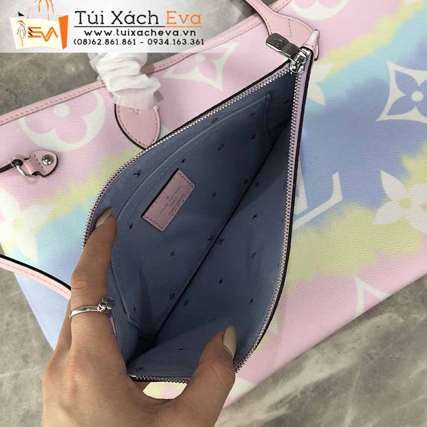 Túi Xách LV Neverfull Bag Siêu Vip Màu Xanh Phối Đẹp M45128.