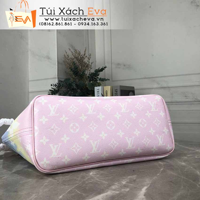 Túi Xách LV Neverfull Bag Siêu Vip Màu Xanh Phối Đẹp M45128.