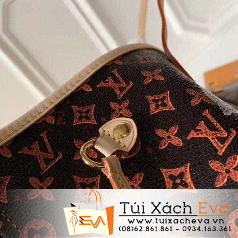 Túi Xách Lv Neverfull Siêu Cấp Hoa Nâu In Hình M44441