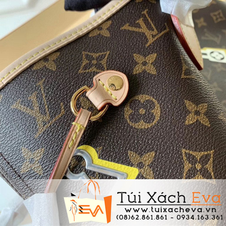 Túi Xách Lv Neverfull Siêu Cấp Hoa Nâu Phụ Kiện M44364