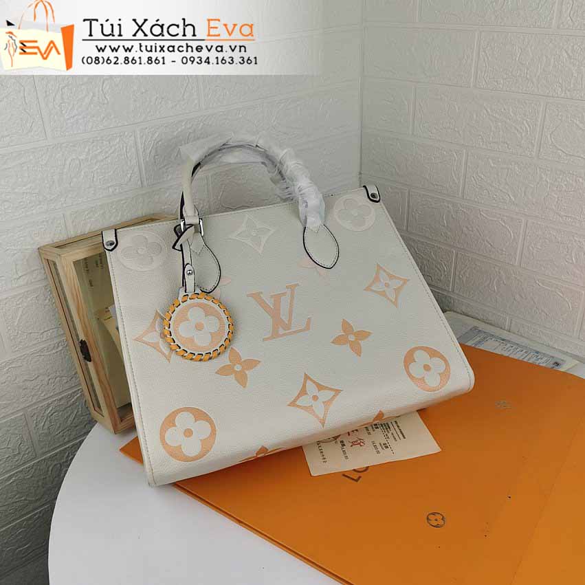 Túi Xách LV On The Go Bag Siêu Cấp Màu Kem Đẹp M45718.