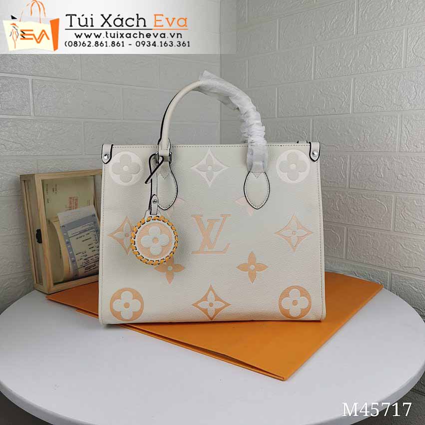 Túi Xách LV On The Go Bag Siêu Cấp Màu Kem Đẹp M45718.