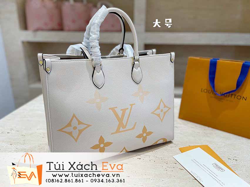 Túi Xách LV Onthego Bag Siêu Cấp Màu Kem Đẹp.