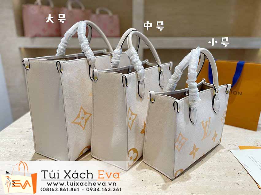 Túi Xách LV Onthego Bag Siêu Cấp Màu Kem Đẹp.