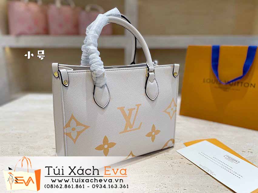 Túi Xách LV Onthego Bag Siêu Cấp Màu Kem Đẹp.